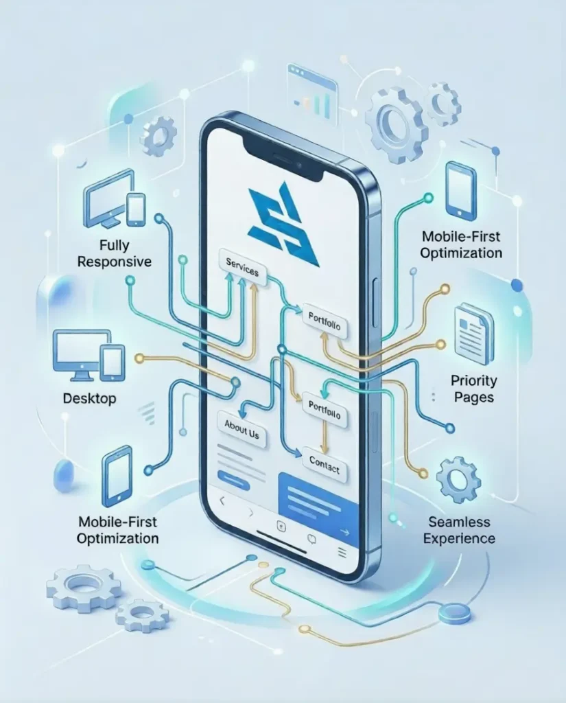 internal linking and mobile resposive